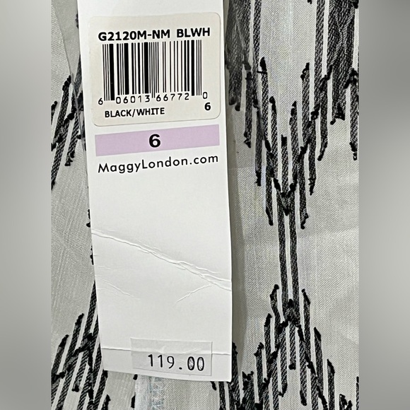 Halter High Low Midi Dress NWT in Black and White Size 6 - Picture 4 of 8